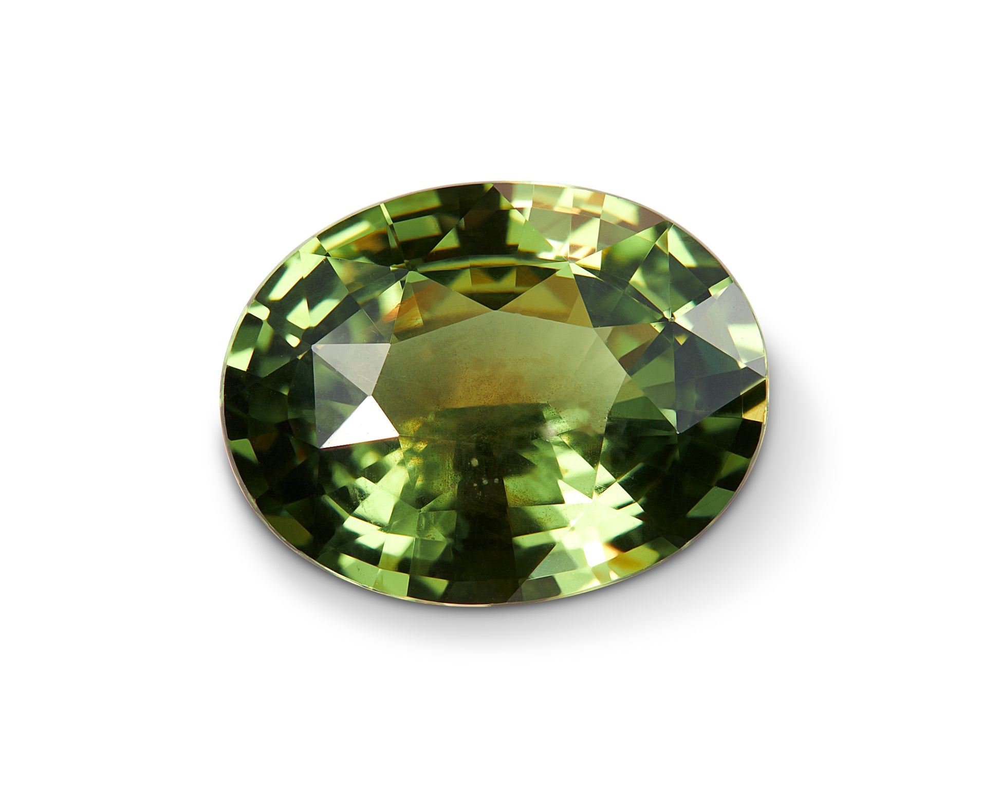 3.14ct Green Sapphire Oval Cut