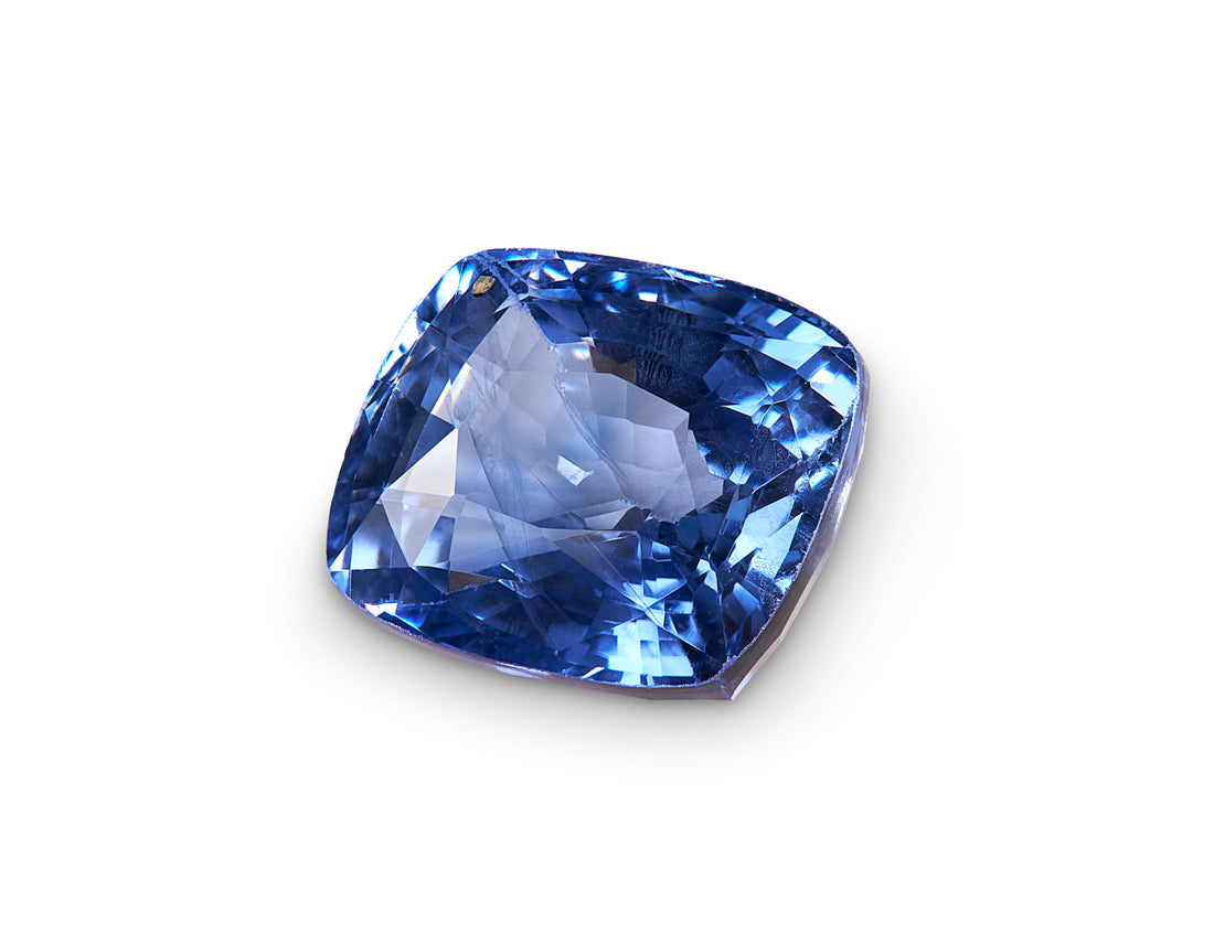 3.22ct Cornflower Blue Sapphire Cushion Cut Sri Lanka Origin