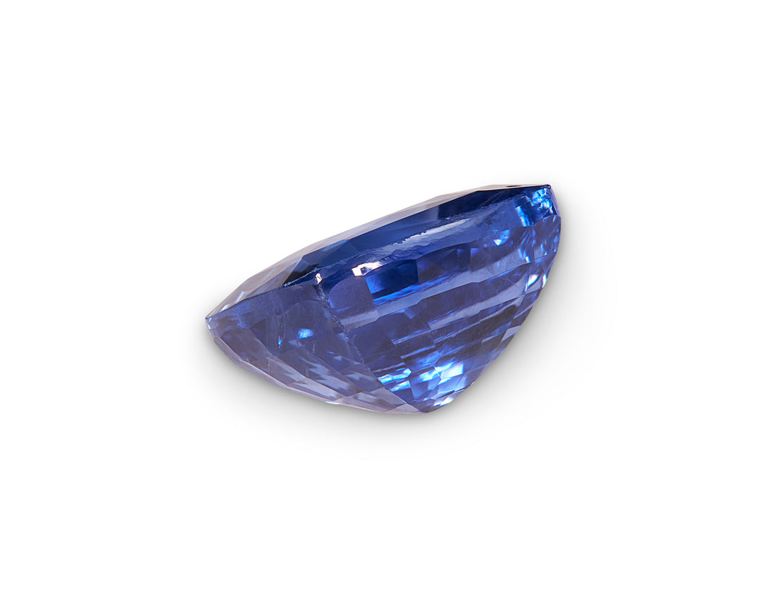 3.22ct Cornflower Blue Sapphire Cushion Cut Sri Lanka Origin