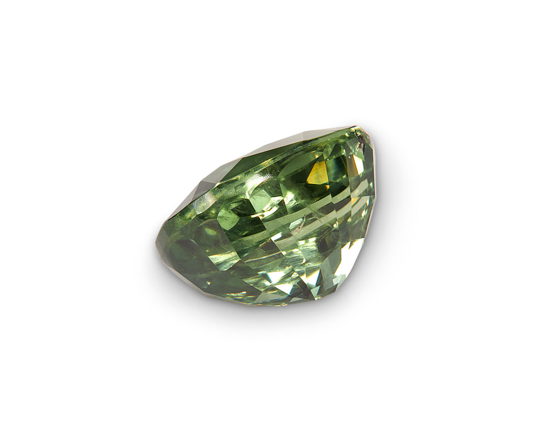 3.33ct Teal Green Sapphire Oval Cut Madagascar Origin