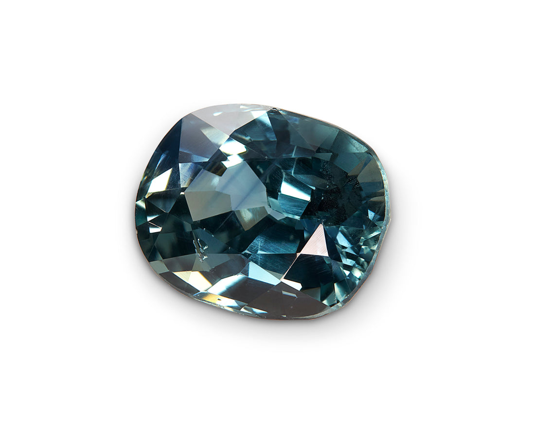 3.44ct Teal Blue Sapphire Oval Cut