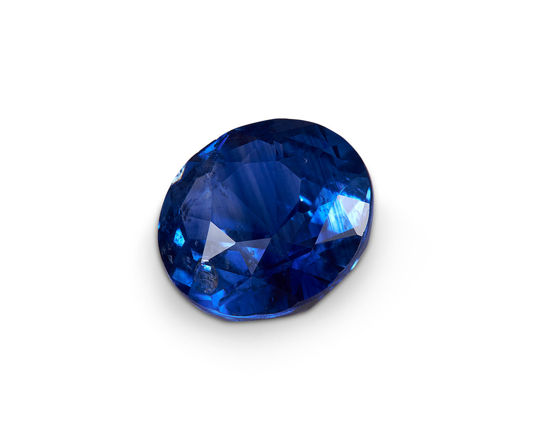 3.58ct Ceylon Cornflower Blue Sapphire Round Brilliant Cut Sri Lanka Origin
