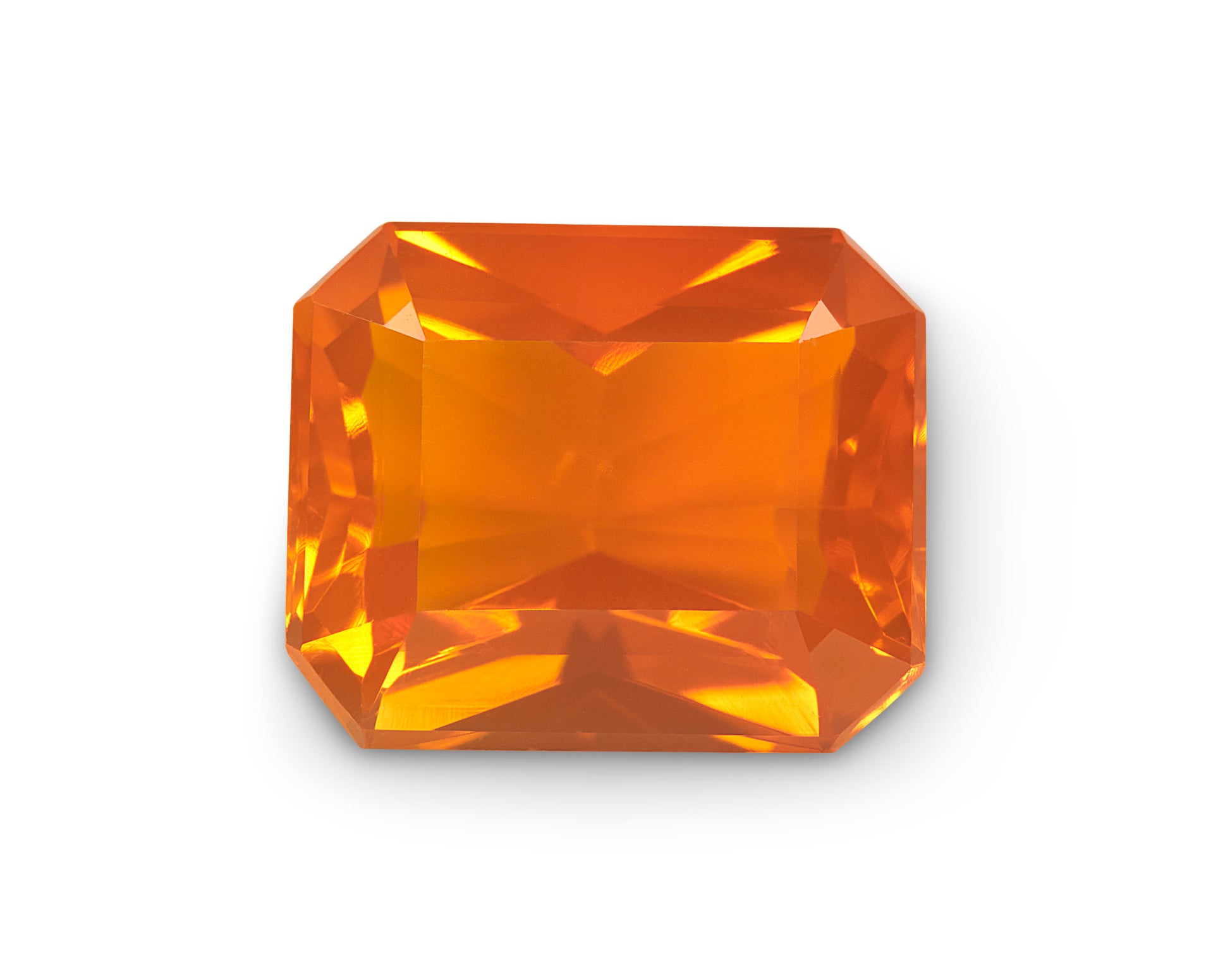 4.23ct Mexican Fire Opal Emerald Cut