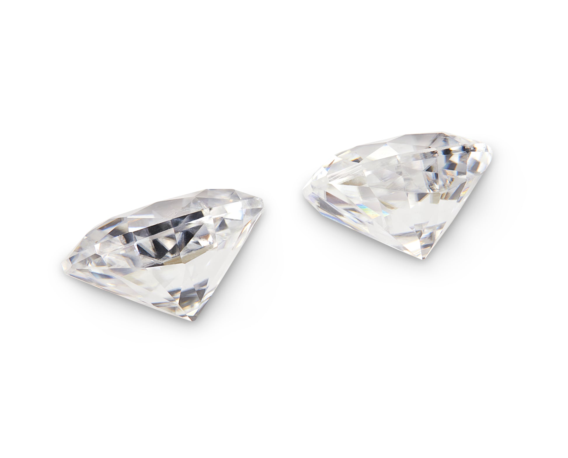 4.90ct White Zircon Pair Oval Cut Cambodia Origin