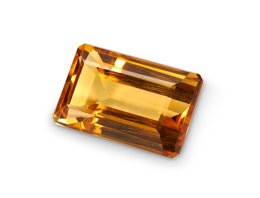 5.80ct Cambodia Yellow Citrine Emerald Cut