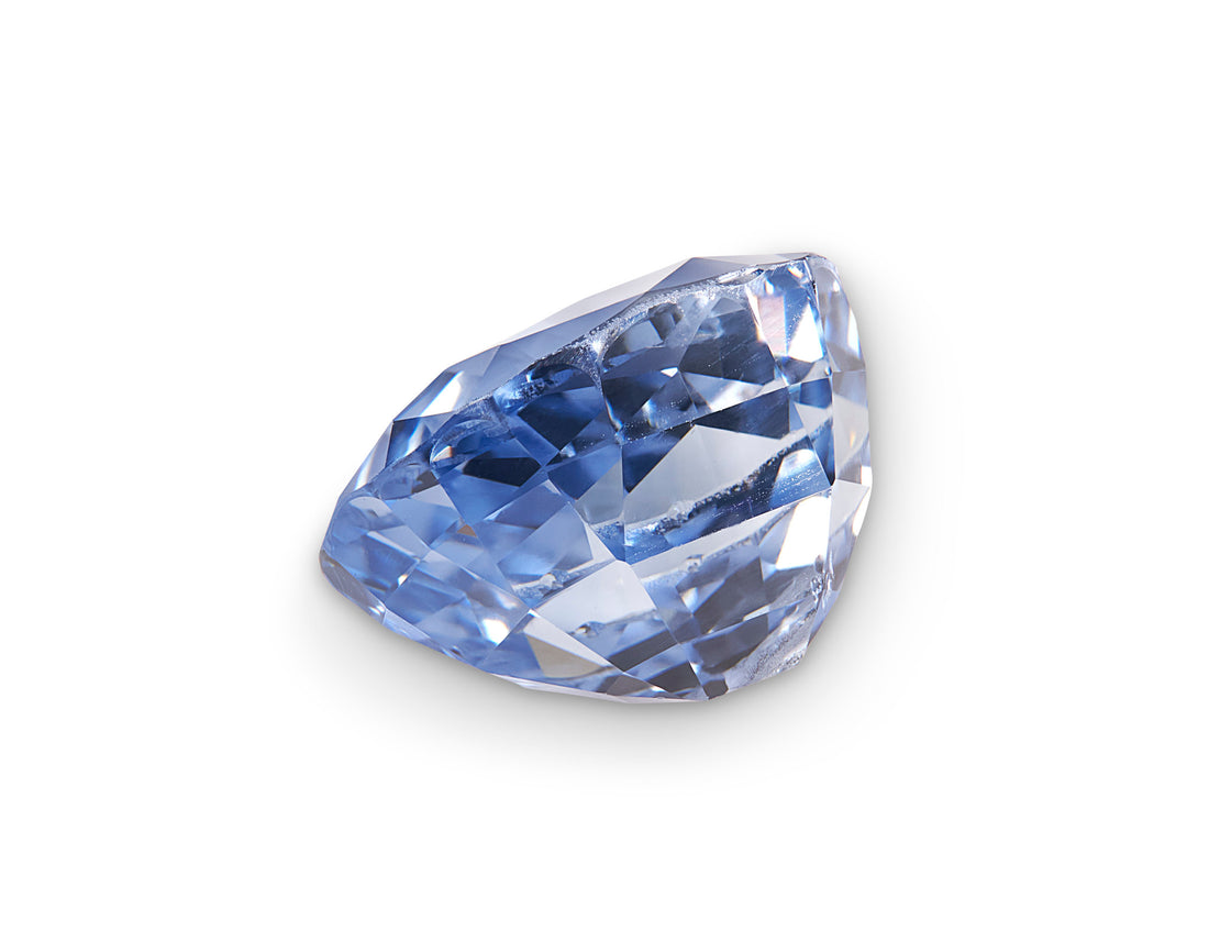 5.82ct Pastel Blue Sapphire Cushion Cut Sri Lanka Origin