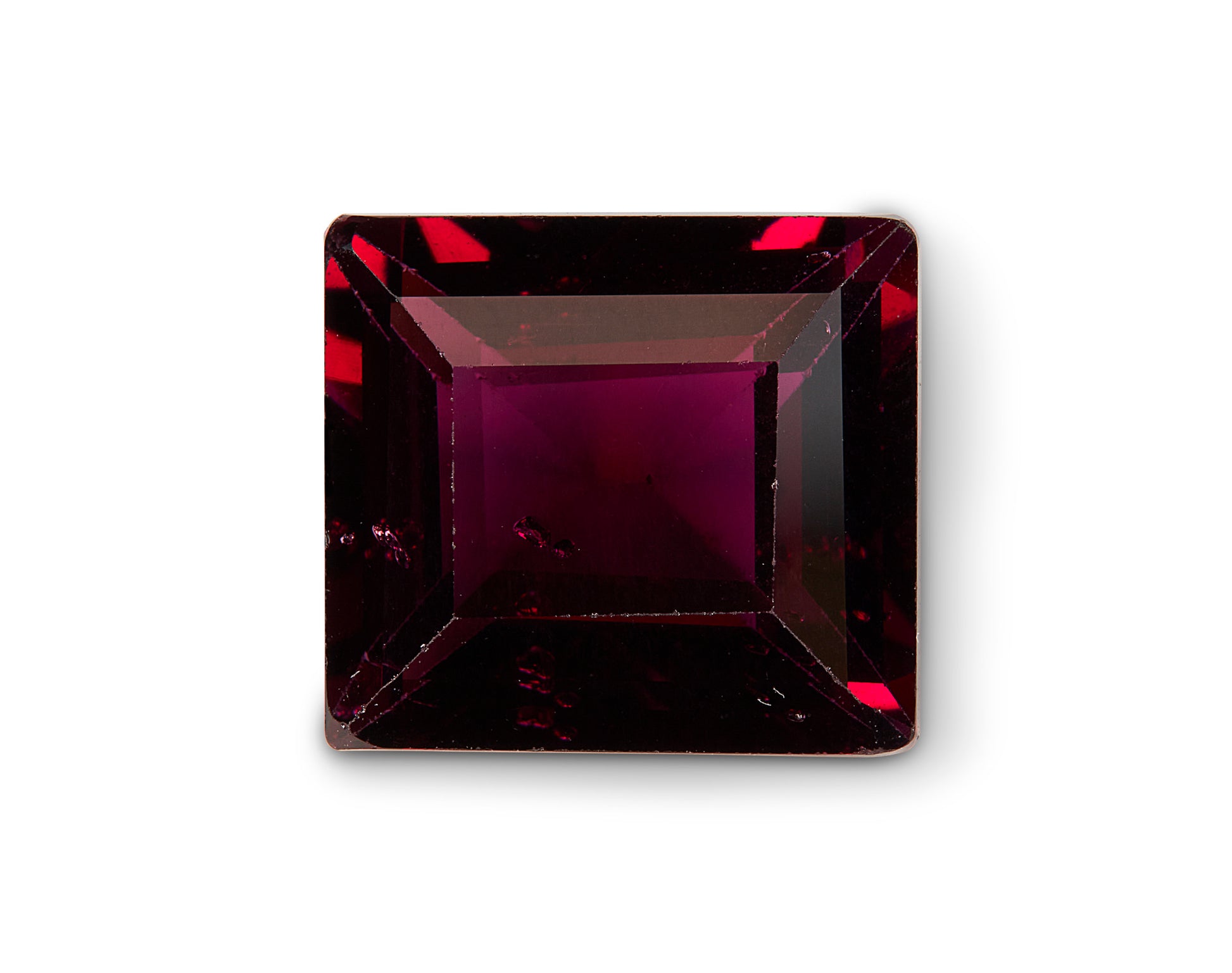 6.25ct Rhodolite Red Garnet Emerald Cut