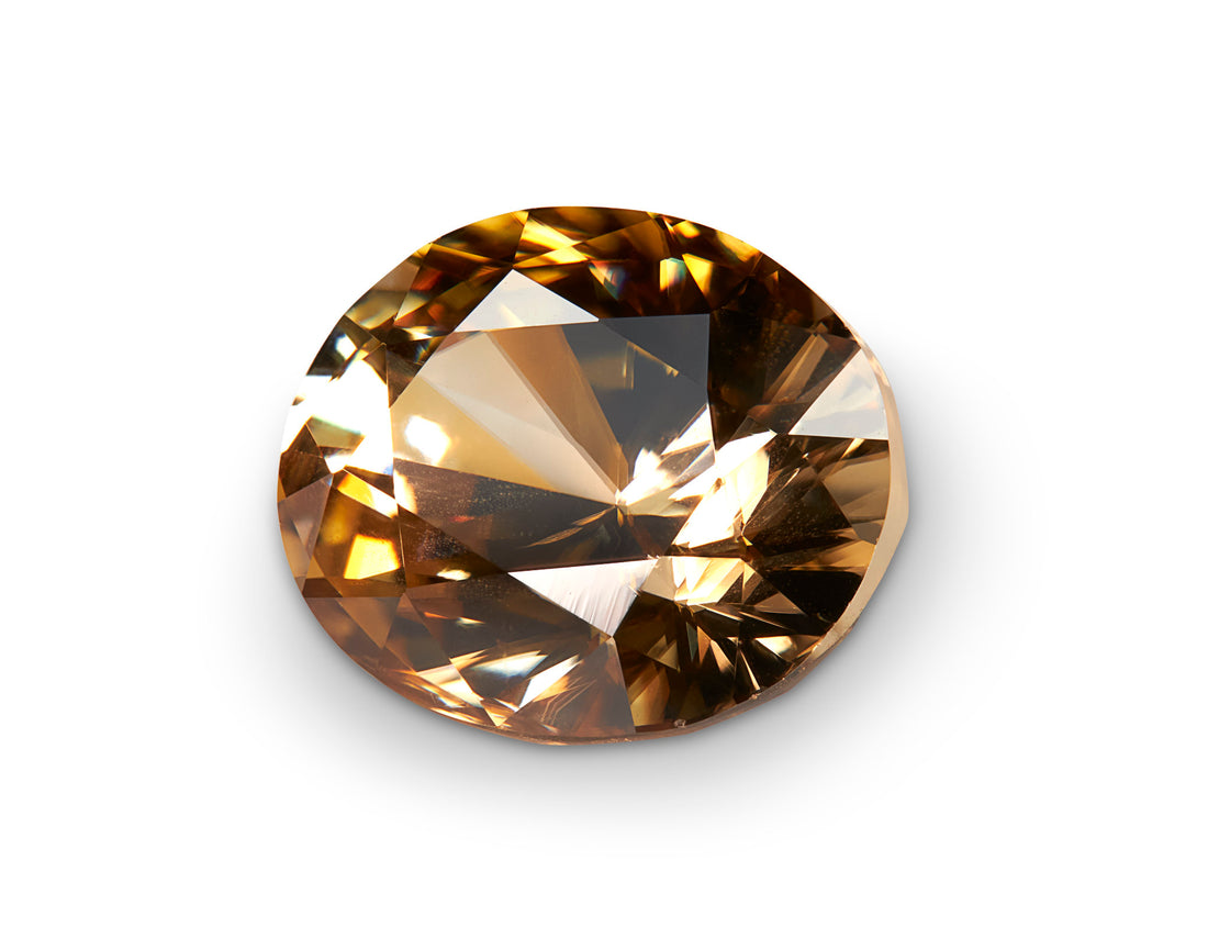 6.85ct Champagne Zircon Oval Cut