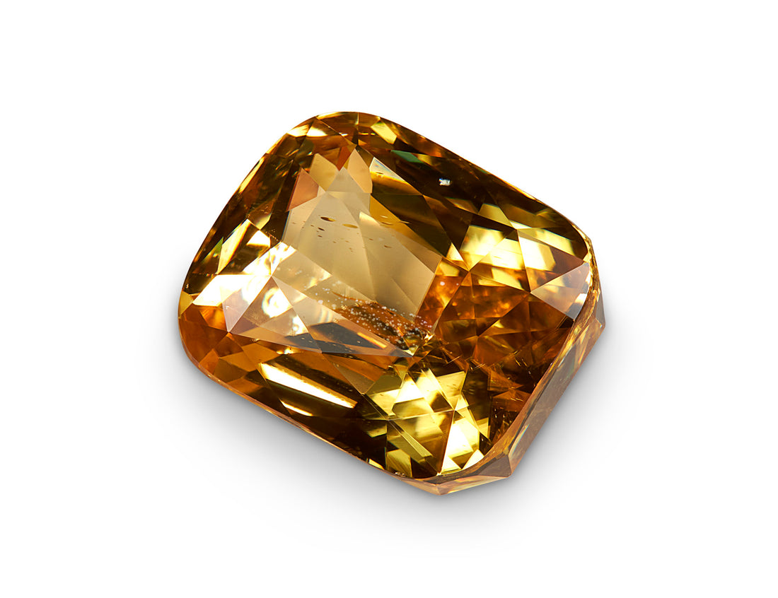 7.04ct Golden Zircon Cushion Cut Sri Lanka Origin