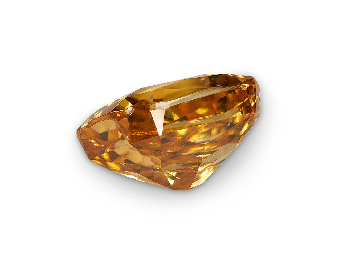 7.04ct Golden Zircon Cushion Cut Sri Lanka Origin