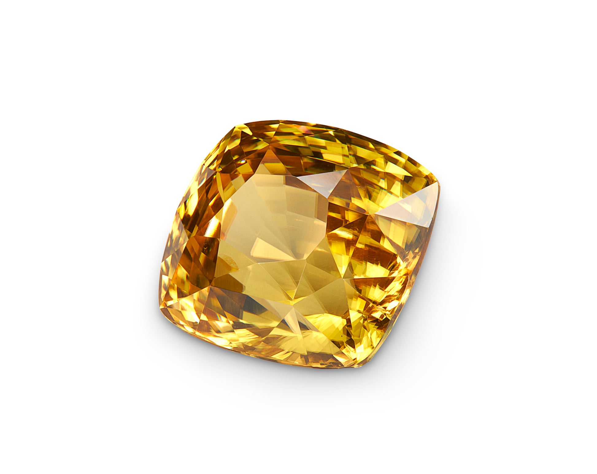 7.20ct Golden Yellow Zircon Cushion Cut Sri Lanka Origin