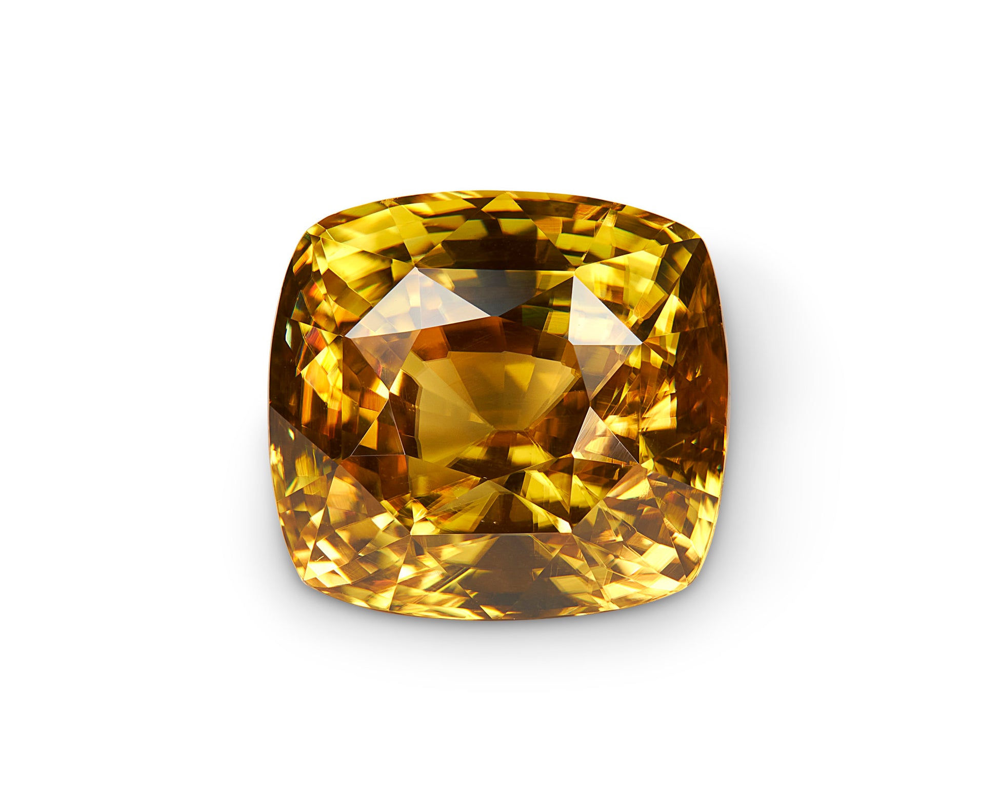 7.20ct Golden Yellow Zircon Cushion Cut Sri Lanka Origin