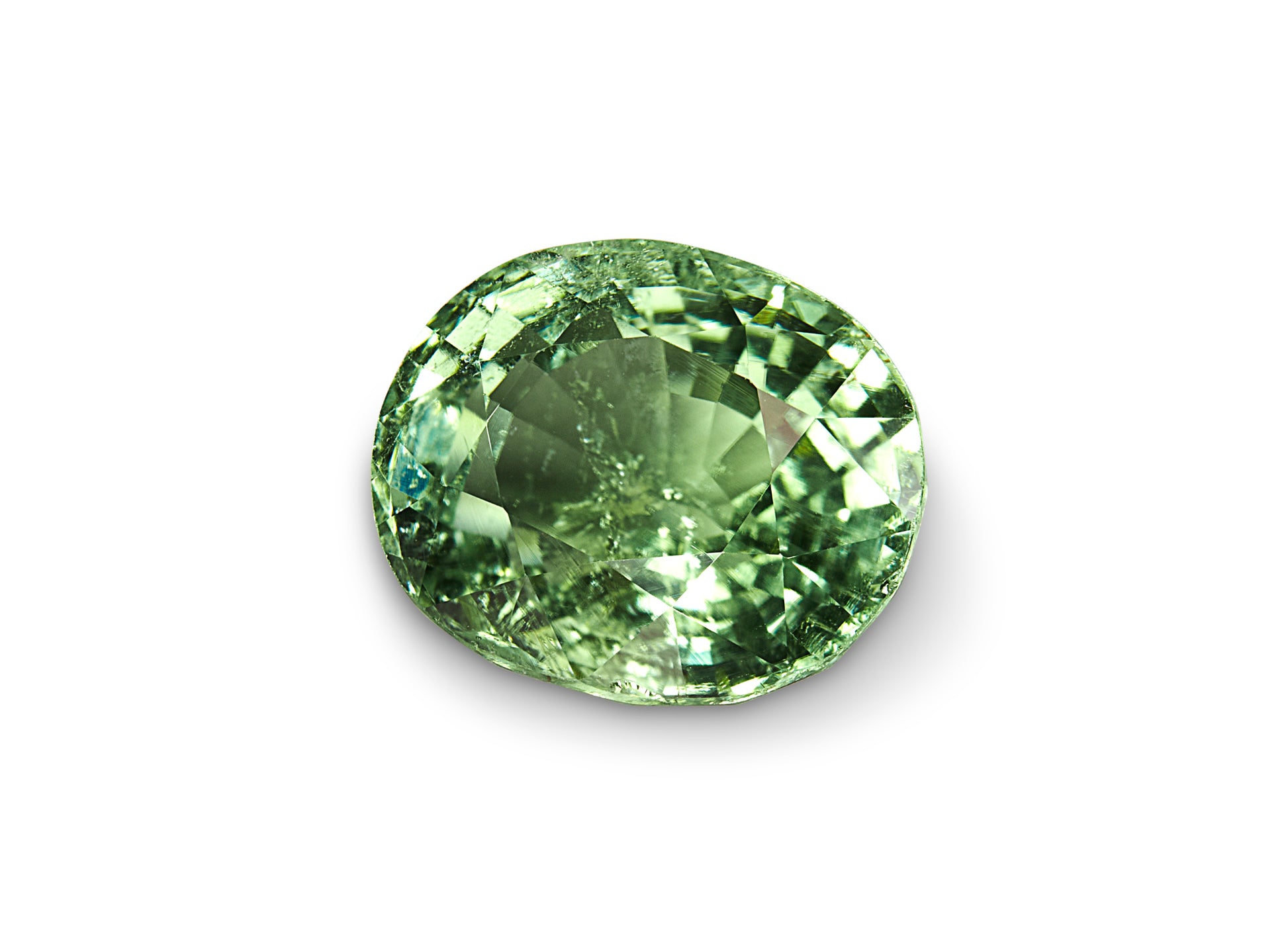 7.39ct Green Paraiba Tourmaline Oval Shape Mozambique Origin