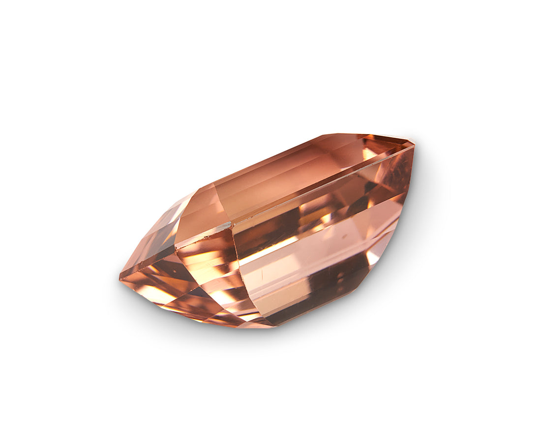 8.89ct Peach Pink Tourmaline Emerald Cut