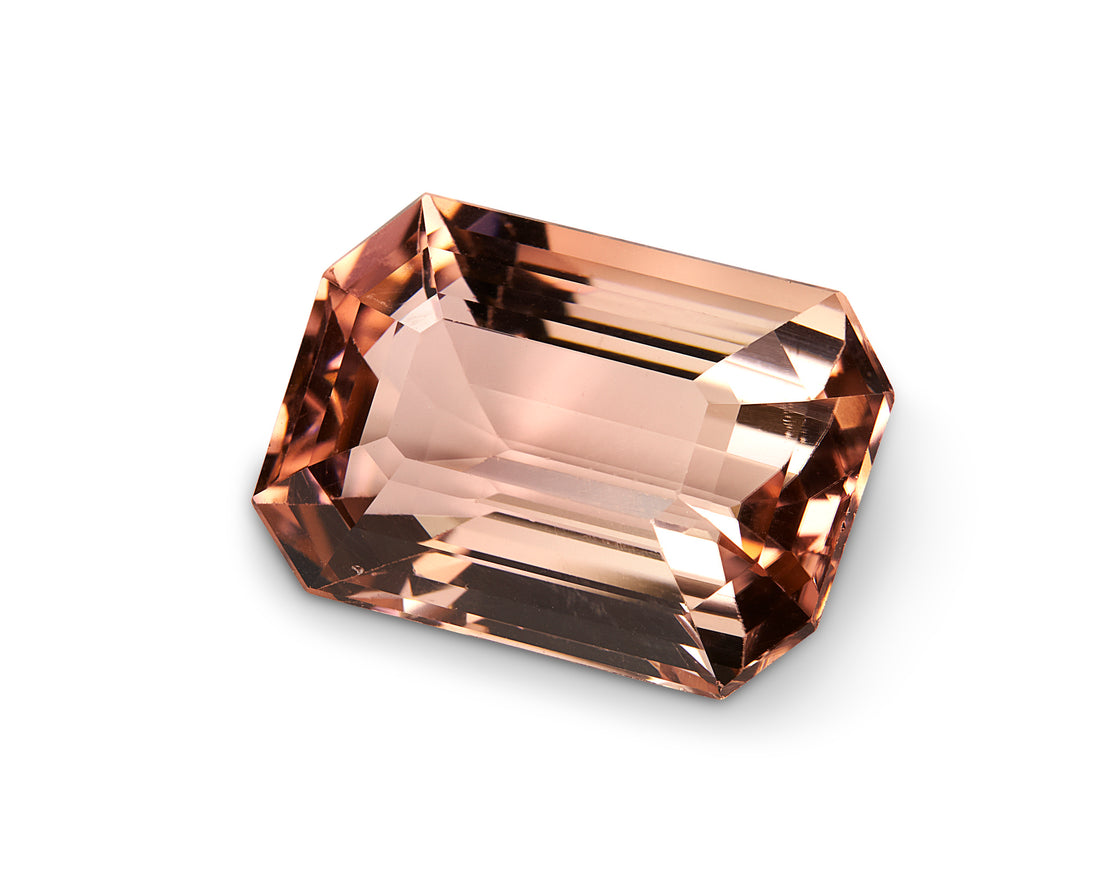 8.89ct Peach Pink Tourmaline Emerald Cut