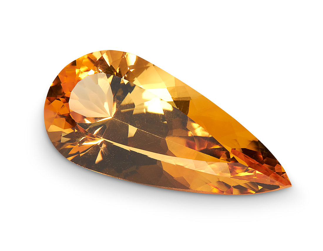 9.36ct Imperial Topaz Pear Shape Brazil Origin