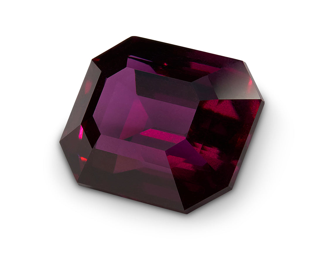 9.62ct Rhodolite Garnet Emerald Cut