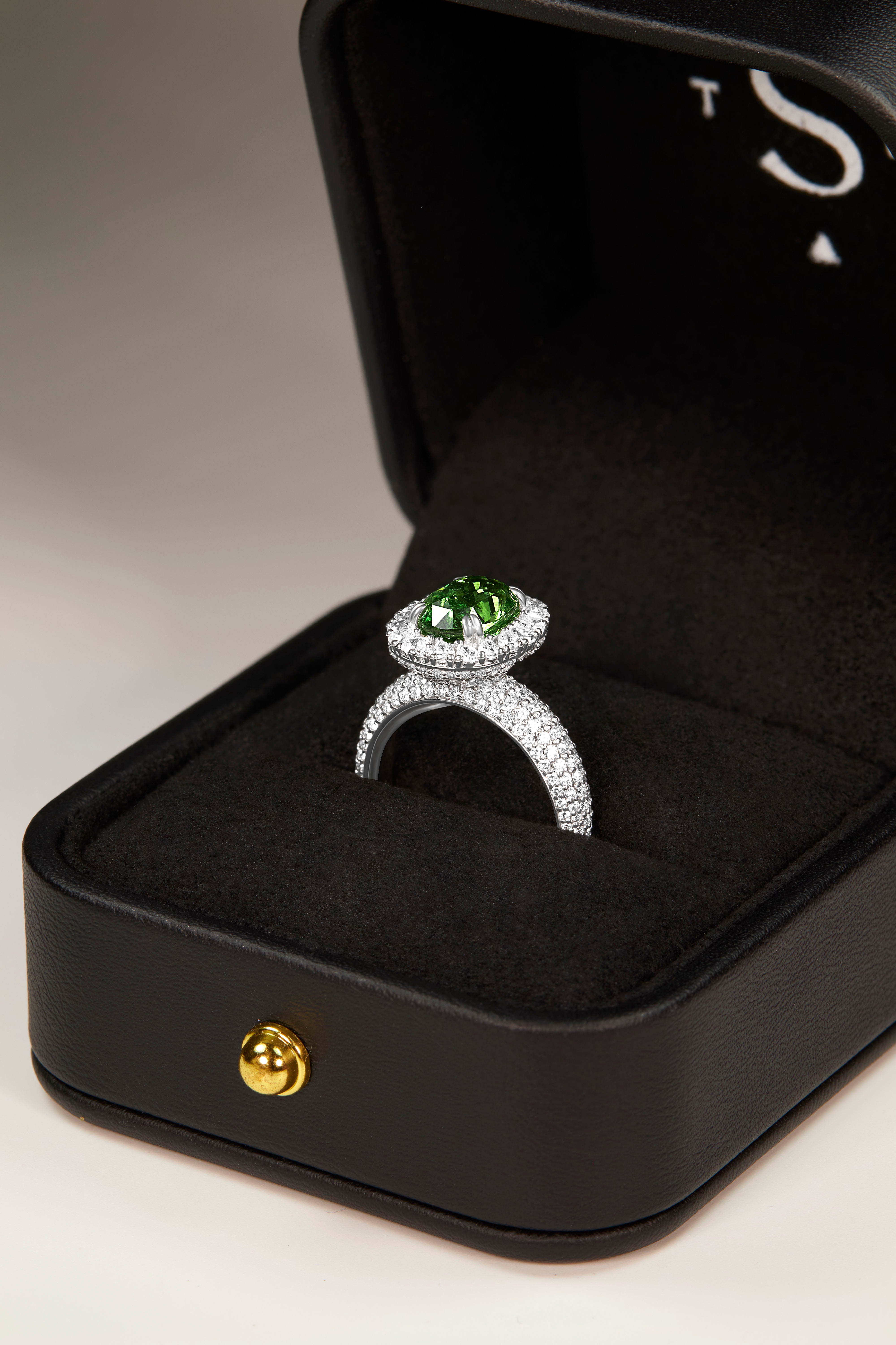 3.02ct Tsavorite Garnet Ring