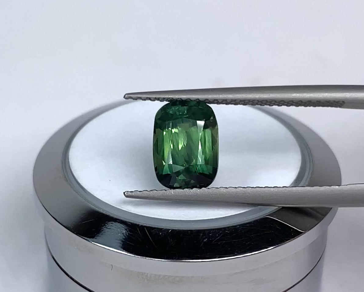 2.56ct Green Sapphire Cushion Cut