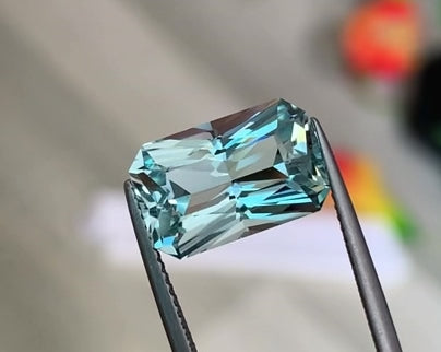 5.63ct Aquamarine Emerald Cut Brazil Origin