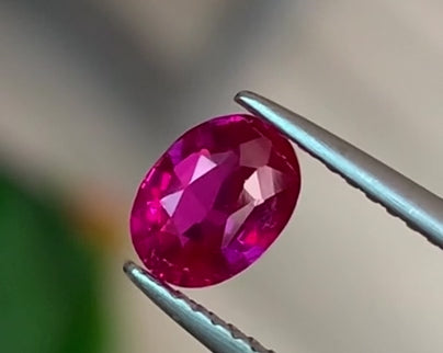 1.01ct Pigeon Blood Ruby Oval Cut Mozambique Origin